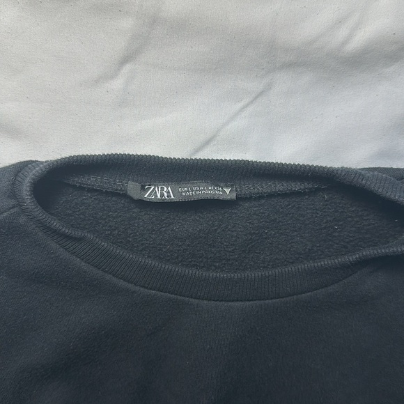 Cropped Zara long sleeve sweater top - Sz L - Picture 3 of 3